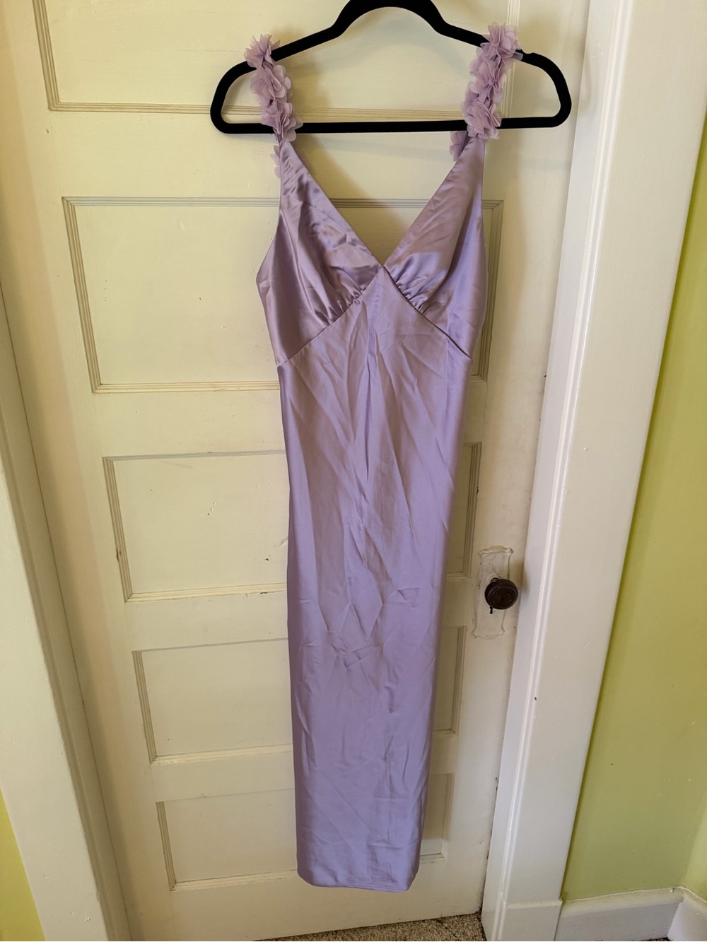 Hello Molly Lilac Floral Strap Satin Bridesmaid Dress
